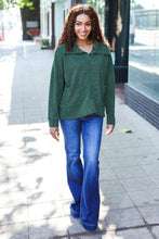 Load image into Gallery viewer, Easy Living Olive Textured Knit Notch Neck Oversized Collar Sweater