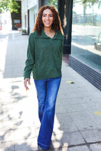 Load image into Gallery viewer, Easy Living Olive Textured Knit Notch Neck Oversized Collar Sweater