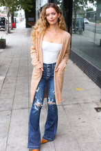 Load image into Gallery viewer, You Got This Oatmeal Striped Knit Open Cardigan