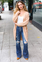Load image into Gallery viewer, You Got This Oatmeal Striped Knit Open Cardigan