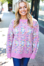 Load image into Gallery viewer, Adorable Pink Multicolor Popcorn Knit Sweater