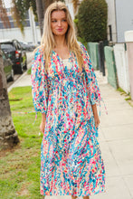Load image into Gallery viewer, Star Struck Vintage Floral Midi Dress with Side Pockets