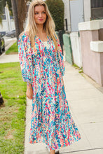 Load image into Gallery viewer, Star Struck Vintage Floral Midi Dress with Side Pockets