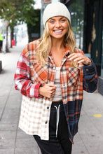 Load image into Gallery viewer, Catch Glances Muticolor Plaid Color Block Snap Button Shacket