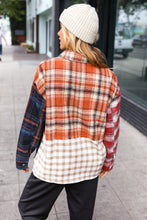 Load image into Gallery viewer, Catch Glances Muticolor Plaid Color Block Snap Button Shacket