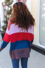 Load image into Gallery viewer, Lock Eyes Lilac Multi-Stripe Ribbed Knit Sweater Pullover