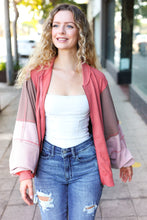 Load image into Gallery viewer, Boldy You Camel Dolman Sleeve Colorblock Knit Bomber Jacket