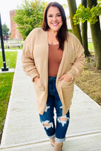 Load image into Gallery viewer, You Got This Oatmeal Striped Knit Open Cardigan