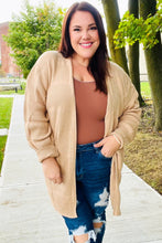 Load image into Gallery viewer, You Got This Oatmeal Striped Knit Open Cardigan