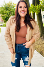 Load image into Gallery viewer, You Got This Oatmeal Striped Knit Open Cardigan