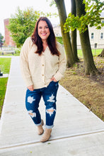 Load image into Gallery viewer, Follow Me Oatmeal Pointelle Knit Button Down Cardigan
