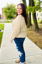 Load image into Gallery viewer, Follow Me Oatmeal Pointelle Knit Button Down Cardigan