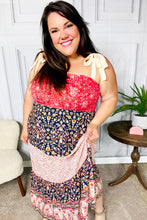 Load image into Gallery viewer, Vacay Vibes Orange Floral Smocked Tube Top Tiered Maxi Dress