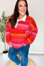 Load image into Gallery viewer, Be Bold Magenta Striped Button Down Placket Collared Top