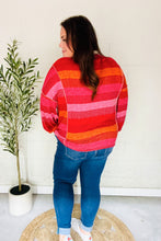 Load image into Gallery viewer, Be Bold Magenta Striped Button Down Placket Collared Top