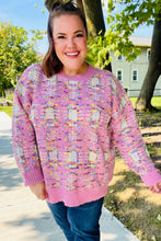 Load image into Gallery viewer, Adorable Pink Multicolor Popcorn Knit Sweater