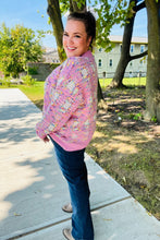 Load image into Gallery viewer, Adorable Pink Multicolor Popcorn Knit Sweater
