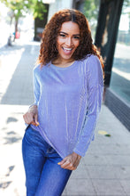 Load image into Gallery viewer, Hello Beautiful Blue Rib Dolman Sweater Top
