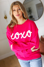 Load image into Gallery viewer, Love In the Air Fuchsia &quot;Xoxo&quot; Embroidered Sweater
