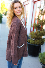 Load image into Gallery viewer, You&#39;ve Got It Brown Button Down Boyfriend Cardigan
