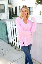 Load image into Gallery viewer, Eyes On You Pink Mineral Wash Rib Notch Neck Pocket Top
