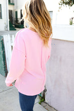 Load image into Gallery viewer, Eyes On You Pink Mineral Wash Rib Notch Neck Pocket Top
