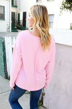 Load image into Gallery viewer, Eyes On You Pink Mineral Wash Rib Notch Neck Pocket Top
