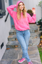 Load image into Gallery viewer, Ready to Relax Hot Pink Half Zip French Terry Hoodie
