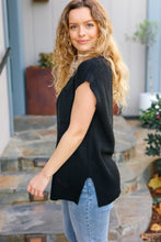 Load image into Gallery viewer, Best In Bold Black Dolman Ribbed Knit Sweater Top
