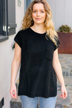 Load image into Gallery viewer, Best In Bold Black Dolman Ribbed Knit Sweater Top
