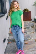 Load image into Gallery viewer, Seize The Day Kelly Green Dolman Rib Sweater Top
