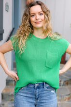 Load image into Gallery viewer, Seize The Day Kelly Green Dolman Rib Sweater Top
