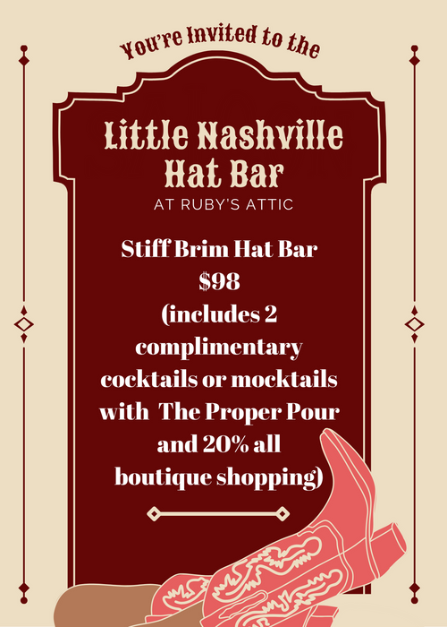 Little Nashville Hat Bar - Stiff Brim