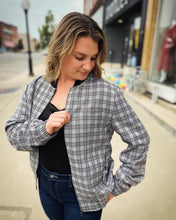 Load image into Gallery viewer, Plaid Bomber Jacket - Large
