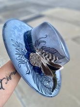 Load image into Gallery viewer, Blue Feathers Hat- Large
