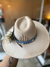 Load image into Gallery viewer, Stitched Felt Cowgirl Hat
