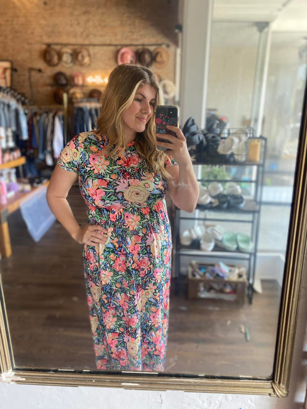 Clearance Springy floral Maxi Dress