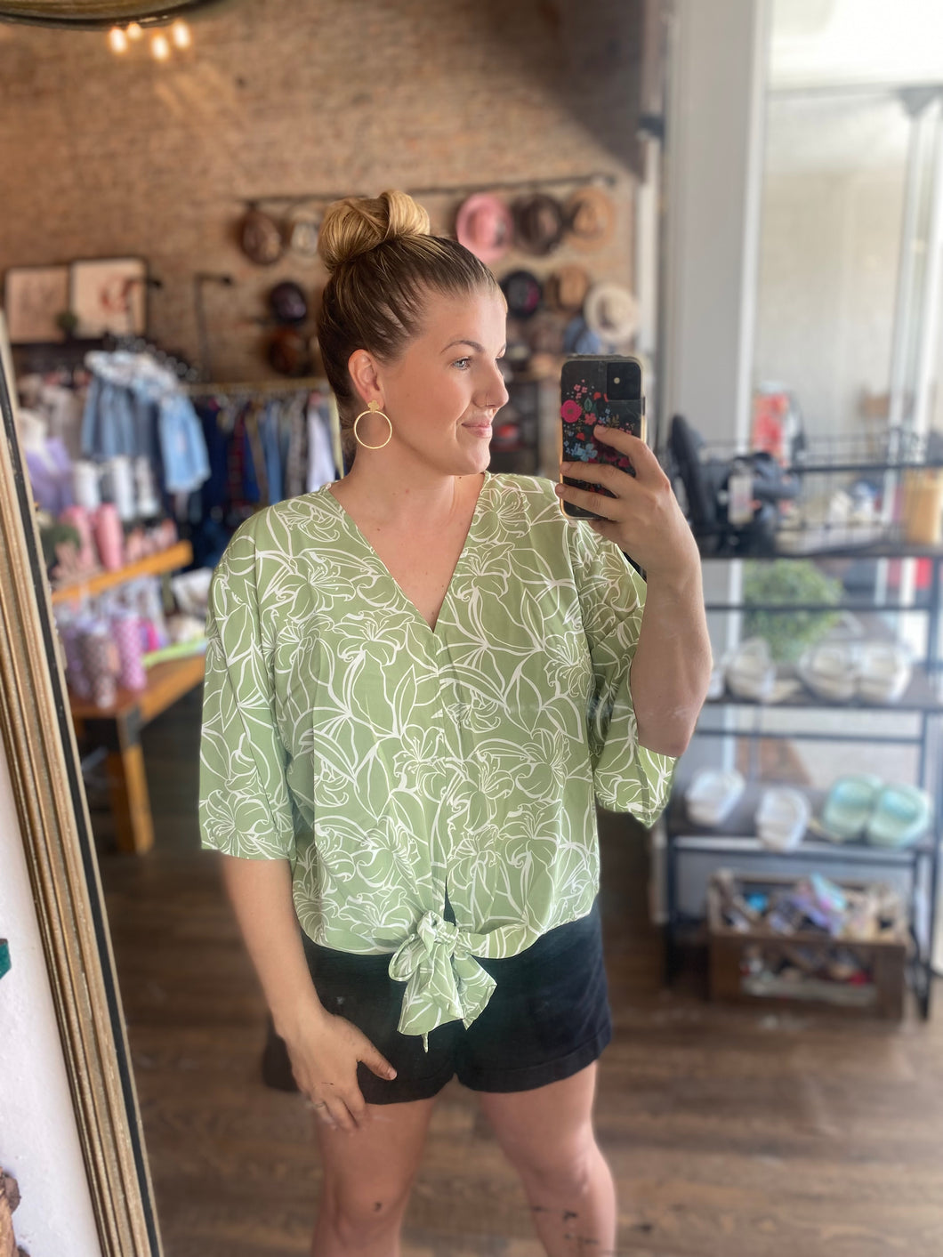 GREEN tie top