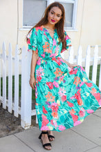 Load image into Gallery viewer, Hello Beautiful Multicolor Tropical Floral Smock Waist Maxi Dress
