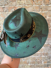 Load image into Gallery viewer, Green Stars with gold accents - Medium
