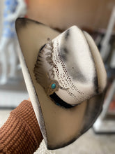 Load image into Gallery viewer, Leather Feather Cowboy Hat - Large
