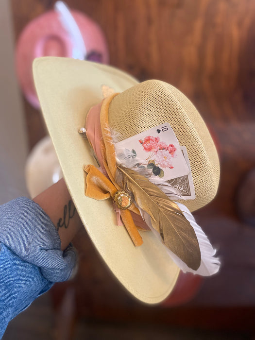 Long Live Cowgirls Handpainted Straw Hat - Medium