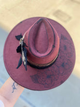 Load image into Gallery viewer, Plum Floral Hat
