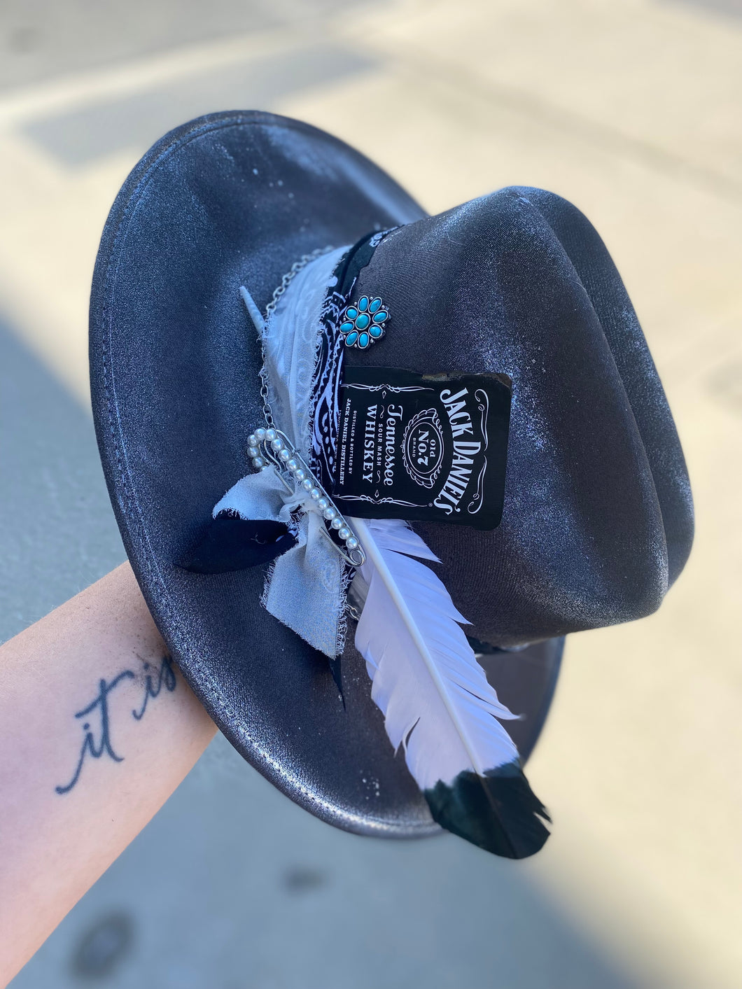 Jack Daniels Shimmer Western Hat - Medium