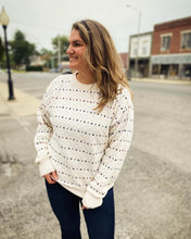 Load image into Gallery viewer, Cream Jacquard Sweater - Fits like a large
