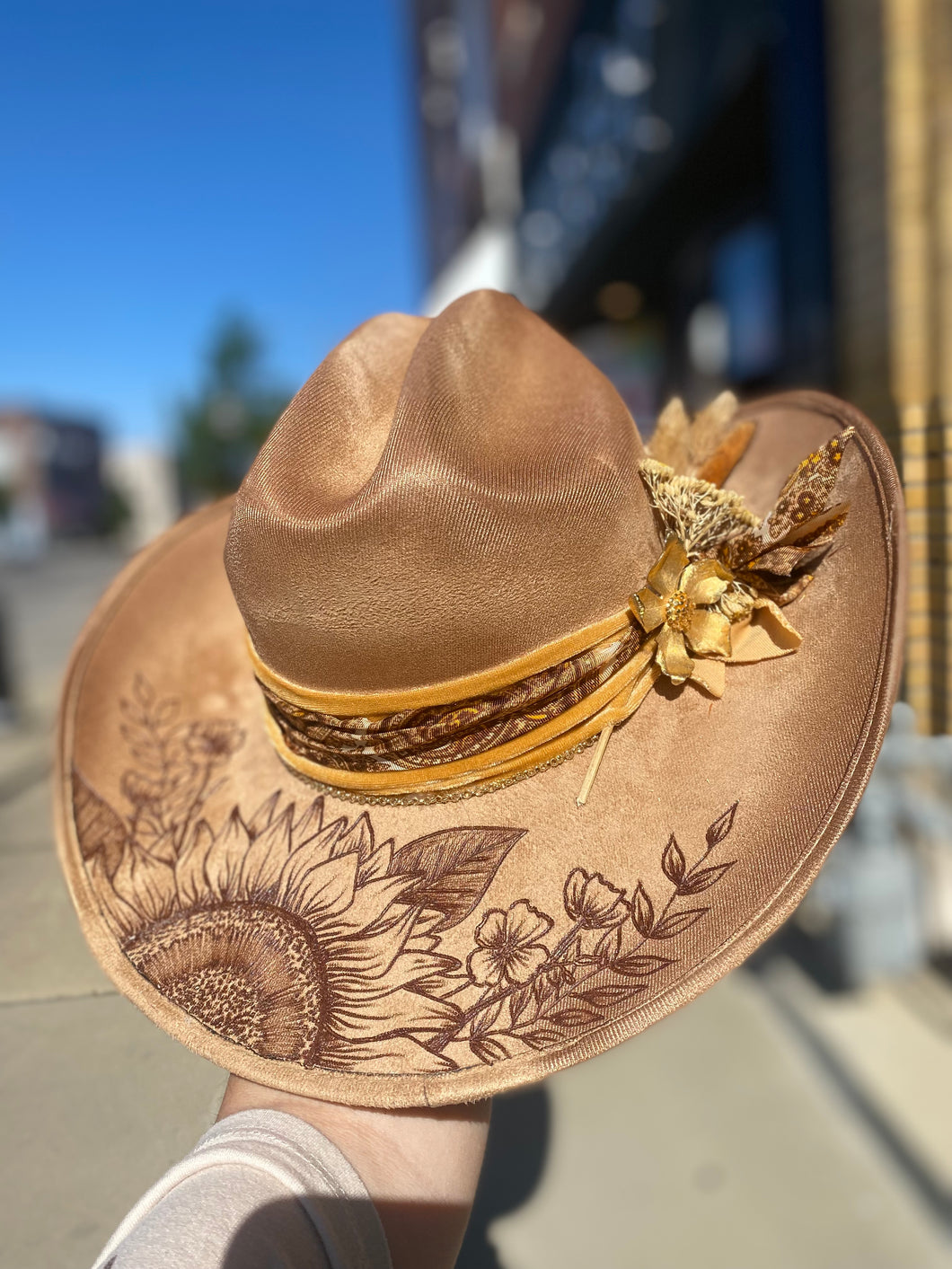 Sunflower Cowgirl Hat - Large