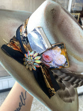 Load image into Gallery viewer, Roughed Up Metallic Cowgirl Hat - Large
