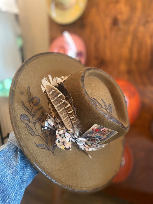 Olive Branches Felt Hat