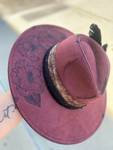 Load image into Gallery viewer, Plum Floral Hat
