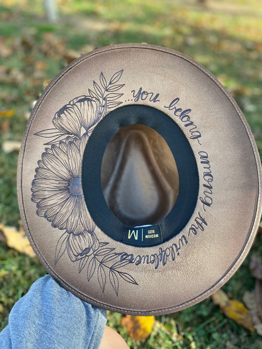 You belong Among the Wildflowers Stiff Brim - Medium